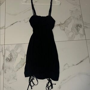 Wild Fable Black Midsection Cut-Out Mini Dress